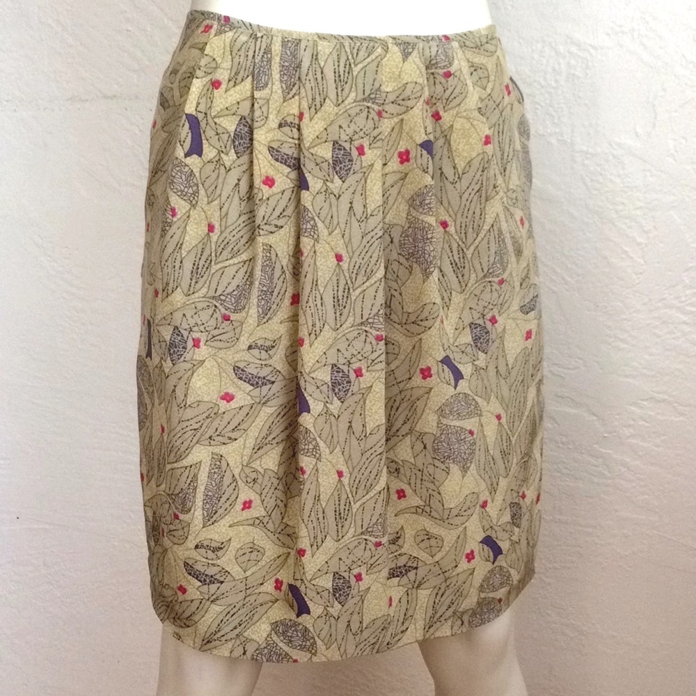 Sigrid Olsen luxurious silk print pleated midi